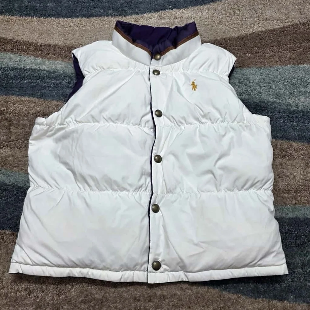 Ralph Lauren County Riders Jockey Club Vest Pony Reversible Down Vest YOUTH XL